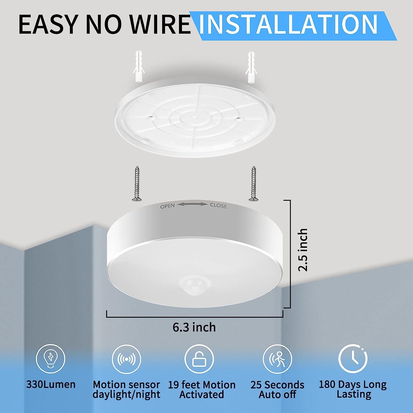 Battery-Powered Motion Sensor Light